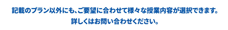 詳しくはお問い合わせください。